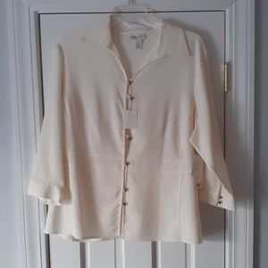 NWT: Cream Dressy Shirt  Sz 2x